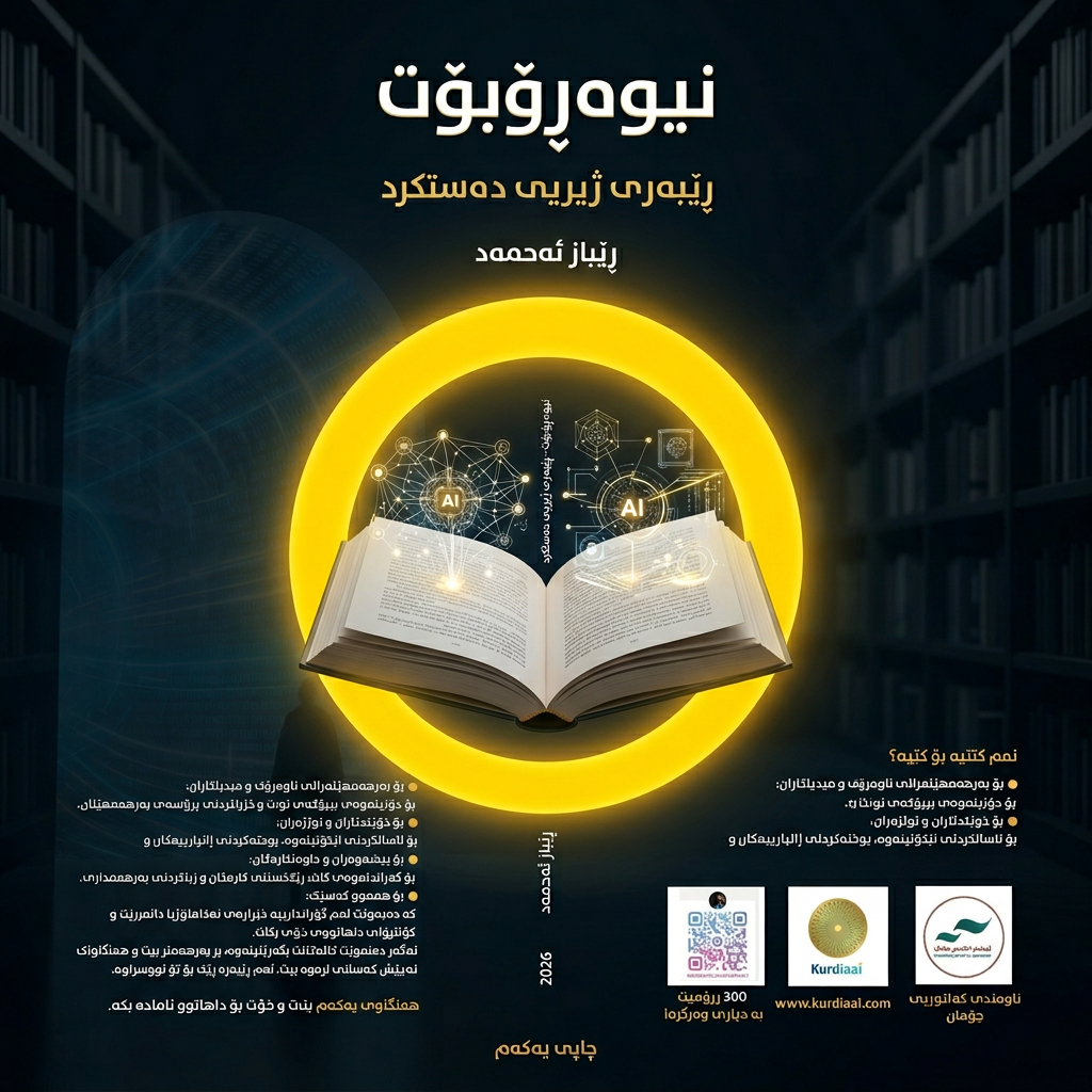 «بە کوردی دەنوسین، بە کوردی دەهزرین»؛ یەکەمین پێشانگەی کتێبی کوردی لە هەولێر کرایەوە و «نیوەڕۆبۆت»یش بەردەستە
