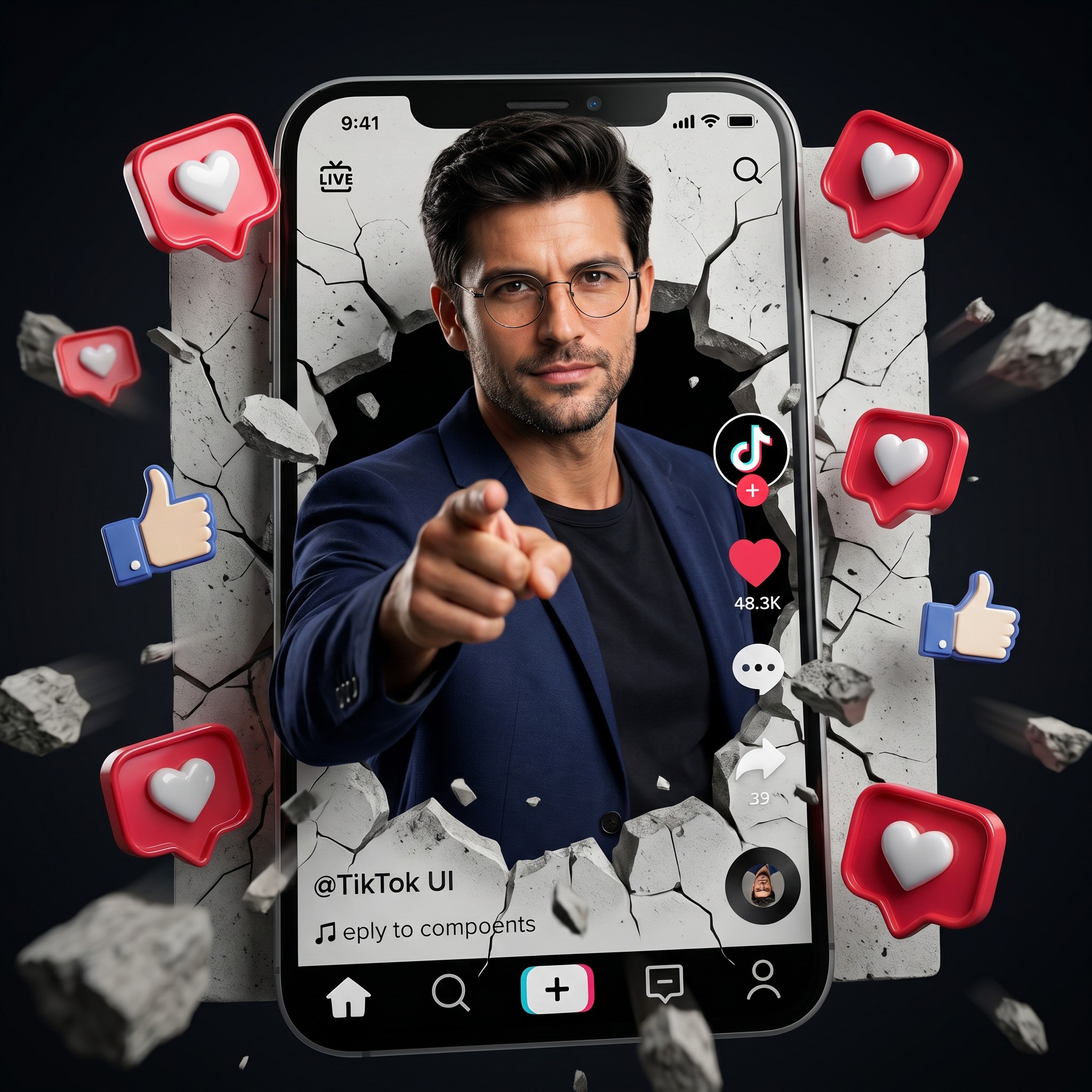 وێنەی خۆت ئەپلۆد بکە tiktok 3d