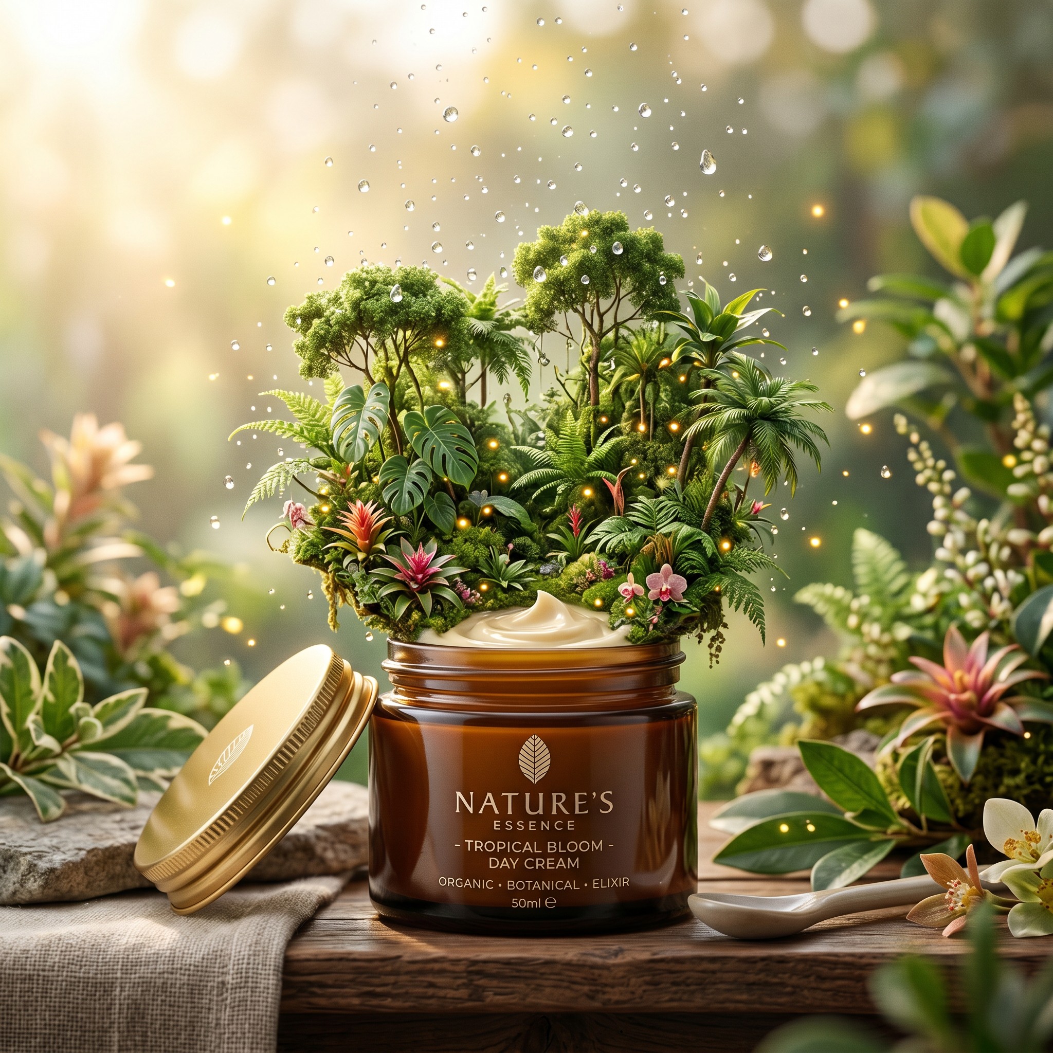 cosmetic jar is open