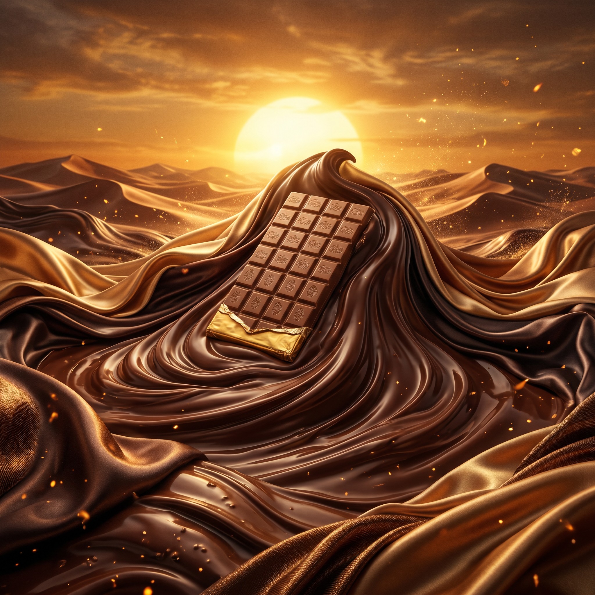 chocolate bar is resting