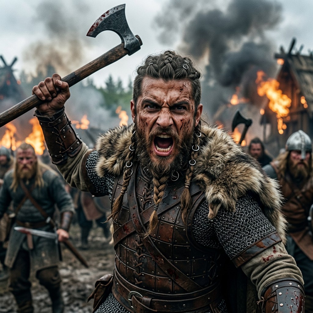 وێنەی خۆت ئەپلۆد بکە  A fierce Viking warrior