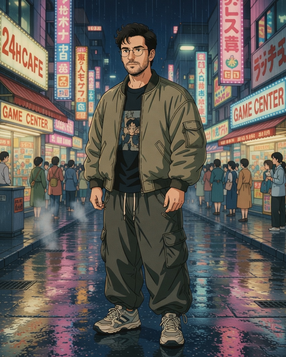 وێنەی خۆت ئەپلۆد بکە Aesthetic 90s anime screenshot featuring